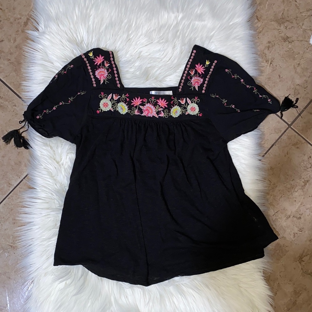 Time and Tru Floral Top